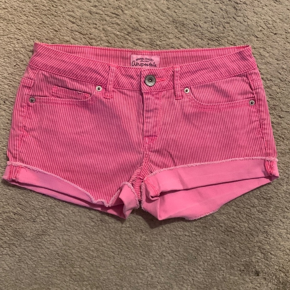Aeropostale Pink Striped Shorts - Picture 1 of 4